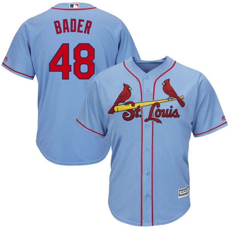 Men's St. Louis Cardinals #48 Harrison Bader Blue Cool Base Stitched MLB Jersey